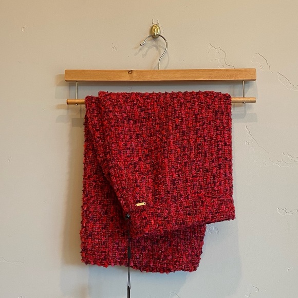 DONNA KARAN New York Raspberry Woven Tweed Suit Skirt Bare Necessities. - Picture 1 of 8